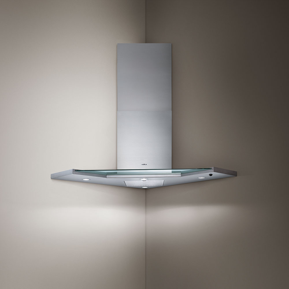 ELICA SYNTHESIS ANGOLO IX/A/100 Cappa / Inox.Vetro