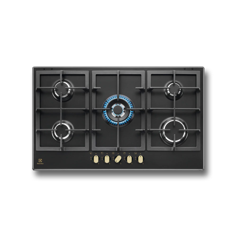 ELECTROLUX KGS9536RN Cottura 90 5Z / Nero.Ghisa