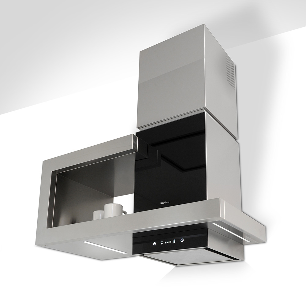 SIRIUS SLTC86/XBK/80 Cappa Parete / Inox.Nero