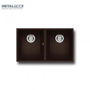 ELLECI@LMQ35078BSO Lavello QUADRA / Espresso