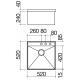 BARAZZA 1LMZ51 Vasca 52x52 / Inox