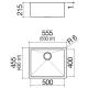 BARAZZA 1Q5040S Vasca QUADRA ST / Inox