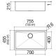 BARAZZA 1Q7040S Vasca QUADRA ST / Inox