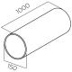 ELICA 1053W Tubo Tondo Ø 150x1000 mm