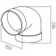ELICA 1053Y Curva Tonda Ø 150 90°