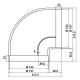 ELICA KIT0121006 Curva 90° Ø157/ Bianco