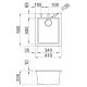 ELLECI LGQ10059 Lavello QUADRA 100 / Antracite