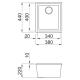 ELLECI LGQ10068BSO Lavello QUADRA 100 / Bianco
