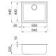 ELLECI LGQ10548BSO Lavello QUADRA 105 / Cemento