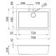 ELLECI LGQ13059 Lavello QUADRA 130 / Antracite