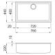 ELLECI LGQ13068BSO Lavello QUADRA 130 / Bianco
