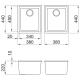 ELLECI LGQ20040BSO Lavello QUADRA 200 / Nero