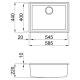 ELLECI LMQ11079BSO Lavello QUADRA 110 / Aluminium