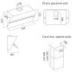 FALMEC FLIPPER R.9016 55 Cappa Parete / Cr.Bianco